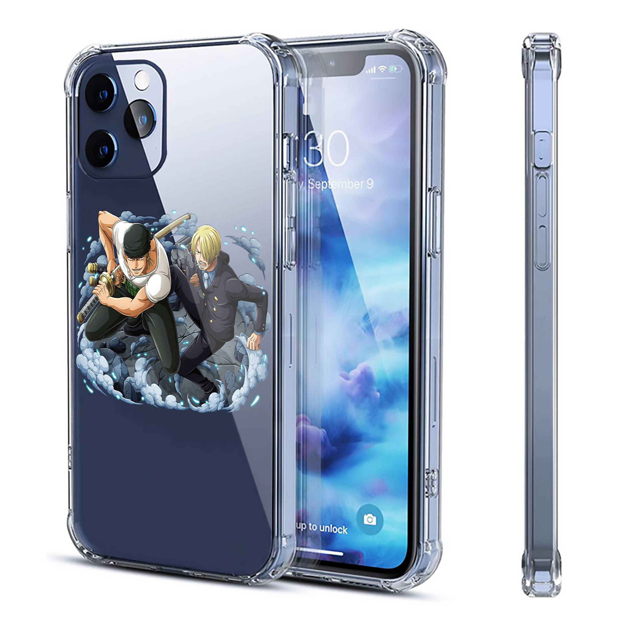 （画像用） ワンピース ロロノア・ゾロ ONE PIECE Roronoa Zoro 【iPhone 12シリーズ対応】透明スマホケース（クリアソフトケース）